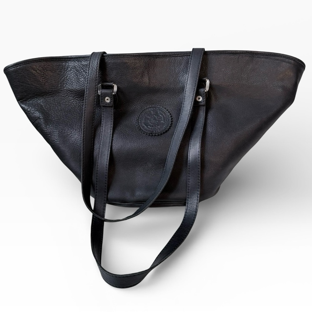 Filrund Made in France Leather Tote Bag Black